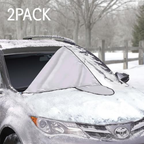 Accessorygeeks Magnetic Windshield Snow Cover 2 Pack Ice More Views Windshield Snow Cover